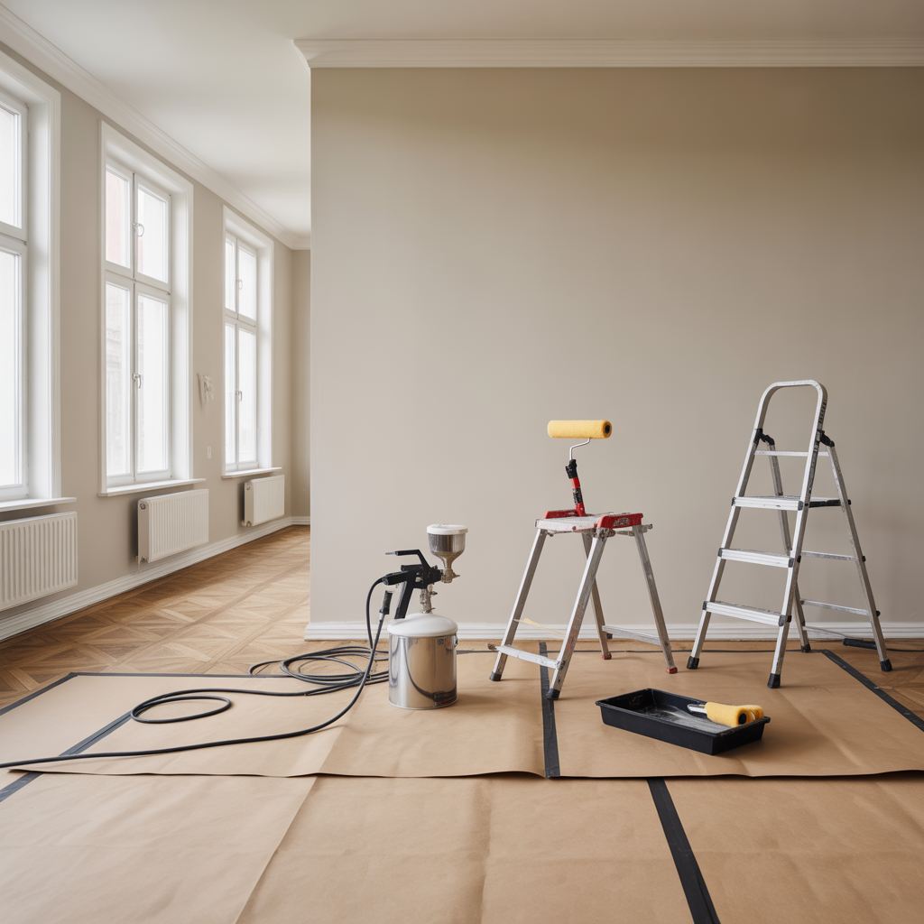 fargspruta eller roller jamforelse for stora vaggytor inomhu